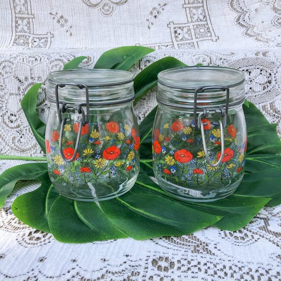 Vintage Other - Vintage Arc Made in France R. Carman Glass Jars